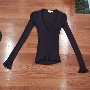 YvesSaintLaurent plum stretch top